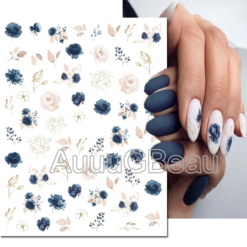 Top Trends: 3d Nail Art Decals Spring Fruits Pink Full Tips Peony Magnolia Flowers Adhesive Sliders Nail Stickers Decoration For Manicure Shoppable Styles - Image 5