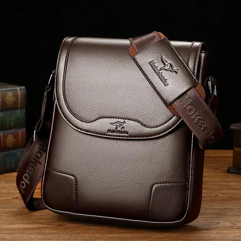 Top Trends: New Men's Business Crossbody Bag Vintage Shoulder Bag Men's PU Genuine Leather Casual Hanging Bag High Quality Shoulder Bag Shoppable Styles