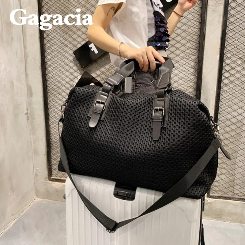 Top Trends: GAGACIA Ladies Large Capacity Travel Handbag For Women Simple Leisure Bag Adaptation Trolley Case Messenger Durable Outdoor Bag Shoppable Styles