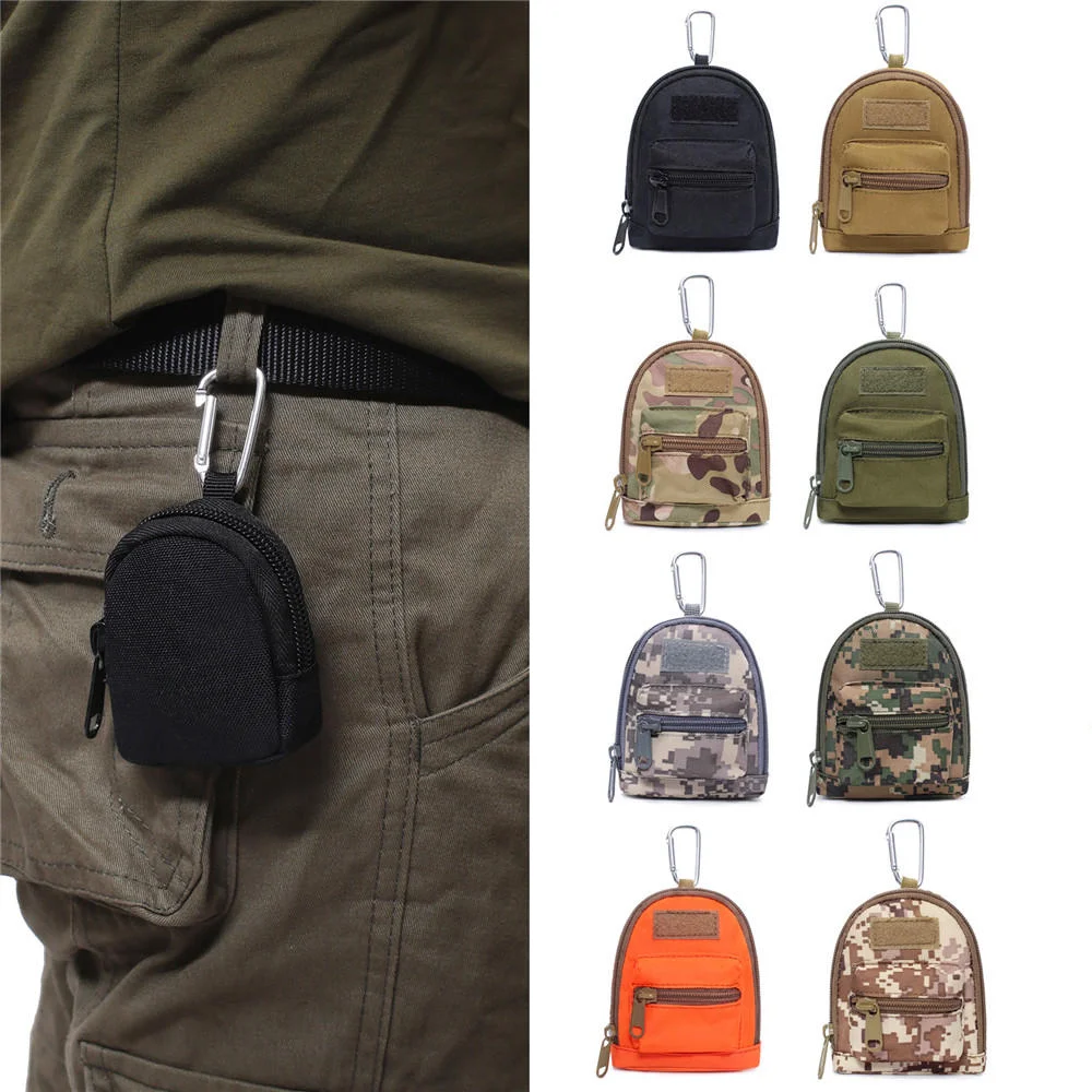 Top Trends: For Man Tactical Edc Pouch Key Wallet Card Holder Coin Purses Pouch Bag Keychain Zipper Pocket Outdoor Men Bag Coin Money Bags Shoppable Styles