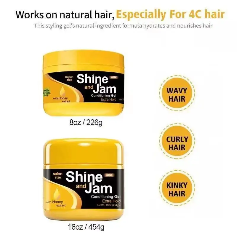 Top Trends: Shine And Jam Gel Braid Gel For Twist Locs Braids Strong Edge No Flake Braiding Gel Edge Control For Frizz Hair Styling Shoppable Styles - Image 3