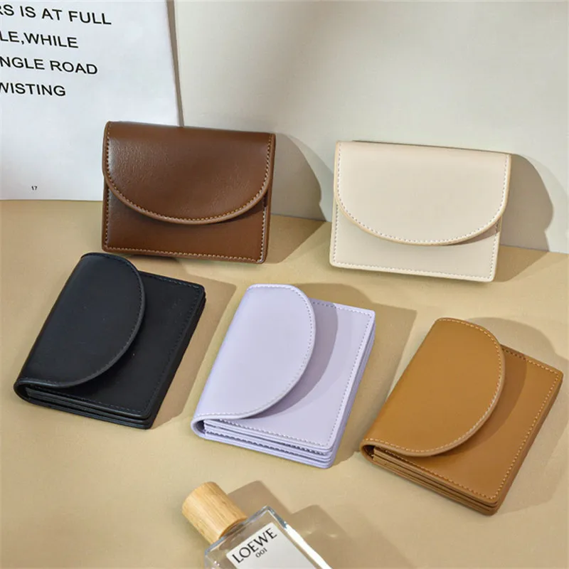 Top Trends: Solid Color Women Short Wallets Female Fashion PU Leather Hasp Small Purses Money Coin Bag Mini Clutch Card Holder For Girls Shoppable Styles