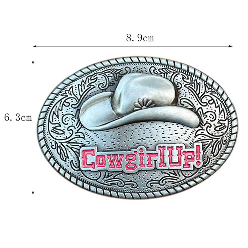 Top Trends: Western Cowgirl UP Belt Buckle For Women Oval Fashion Large Cornice Hat Hebillas Para Cinturon Mujer Cheapify Dropshipping Shoppable Styles - Image 5