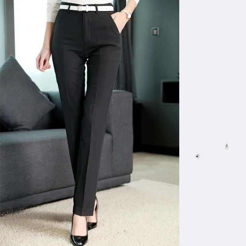 Top Trends: 2023 New Spring Fashion Solid Color Suits Mid Waist Straight Leg Pants Temperament Commuter Comfortable Women&#039;s Casual Pants Shoppable Styles