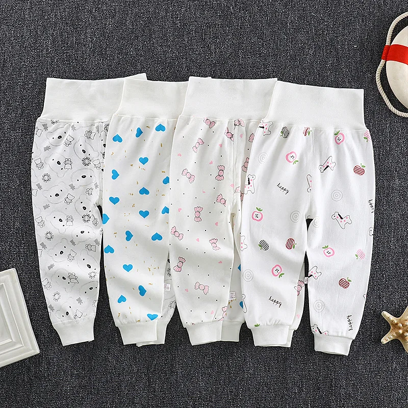 Top Trends: 2023 Autumn Spring Newborn Baby Pants Girl Boy High Waist Leggings Cotton Clothes Toddler Trousers Clothing Infant Kids PP Pants Shoppable Styles