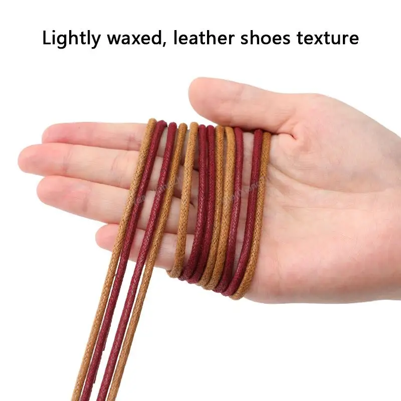 Top Trends: Cotton Waxed Shoelaces Round Oxford Shoe Laces Boots Laces For Shoes Waterproof Leather Shoelace 60 / 80 / 100 / 120 / 140 / 180cm 1Pair Shoppable Styles - Image 4