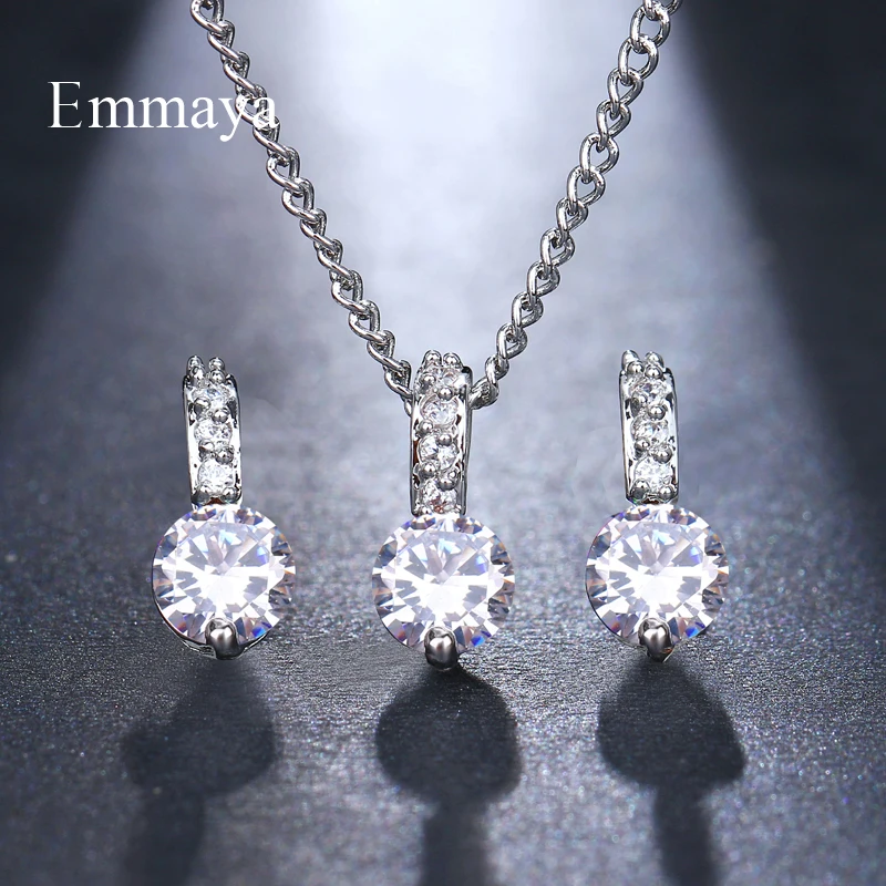 Top Trends: Emmaya Luxury Pearl Bridal Jewelry Sets For Women Fashion Cubic Zirconia Earrings Necklace Wedding Accessories Shoppable Styles - Image 6