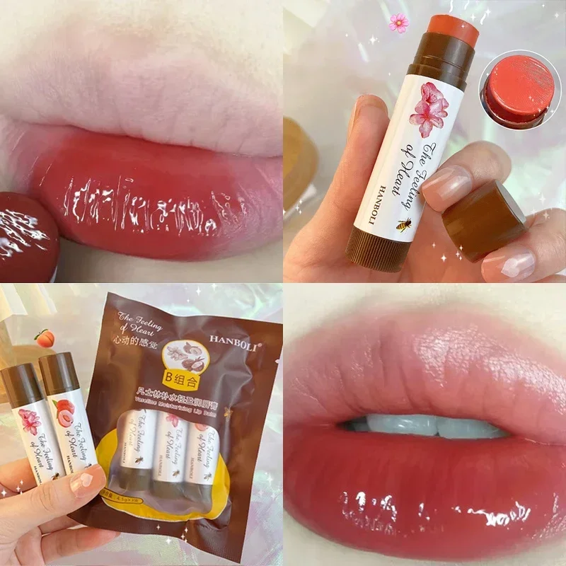 Top Trends: Fruit Lip Balm Color Change Lipstick Natural Peach Lip Gloss Moisturizing Reducing Lip Lines Jelly Plump Lips Care Cosmetics Shoppable Styles