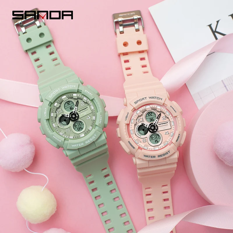 Top Trends: SANDA Fashion Luxury Women Watch 50M Waterproof Outdoor Sports Electronic Clock Multifunction Women Digital Watches Reloj Mujer Shoppable Styles - Image 4