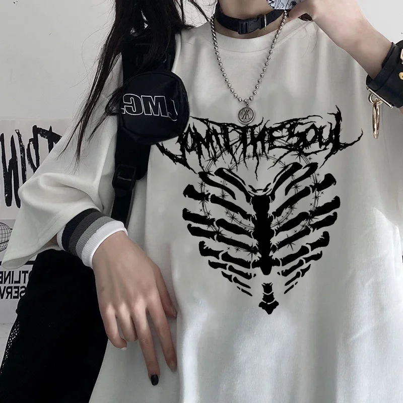 Top Trends: Oversized T-shirt Women Harajuku Casual Short Sleeve Tee Shirt Summer Cartoon Pattern Chic Letters Vintage Punk Fashion Tops Shoppable Styles