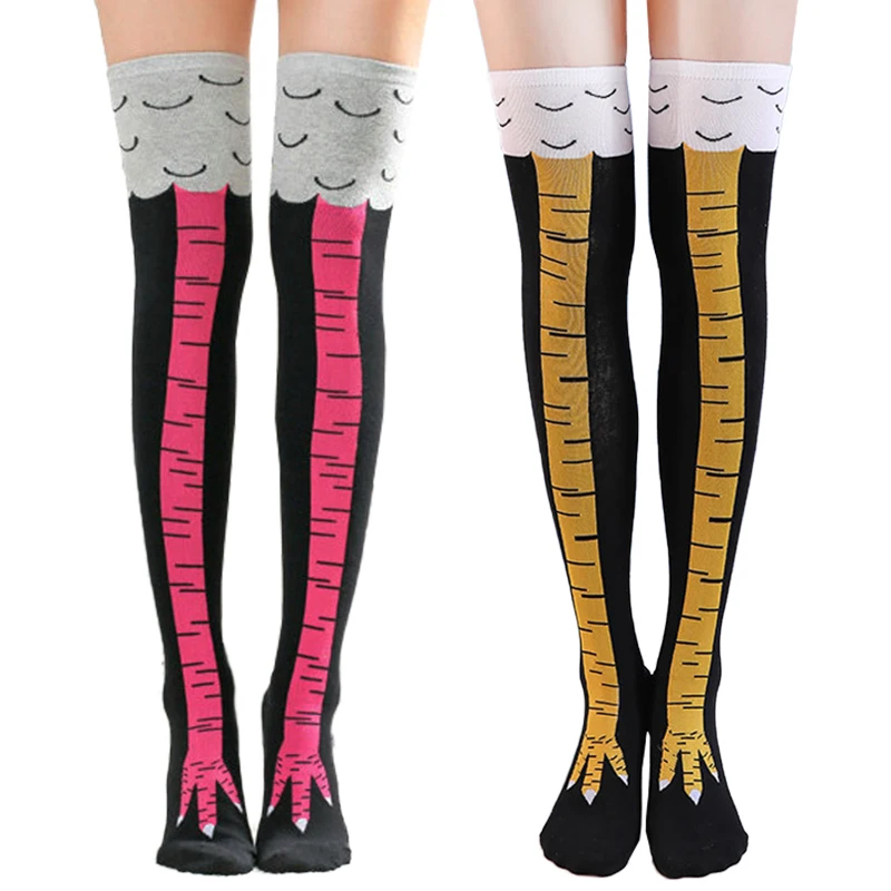 Top Trends: Chicken Feet Socks Funny Cartoon Cotton Creative Chicken Feet Feet 3D Printing Over-the-knee Stovepipe Personalized High Socks Shoppable Styles