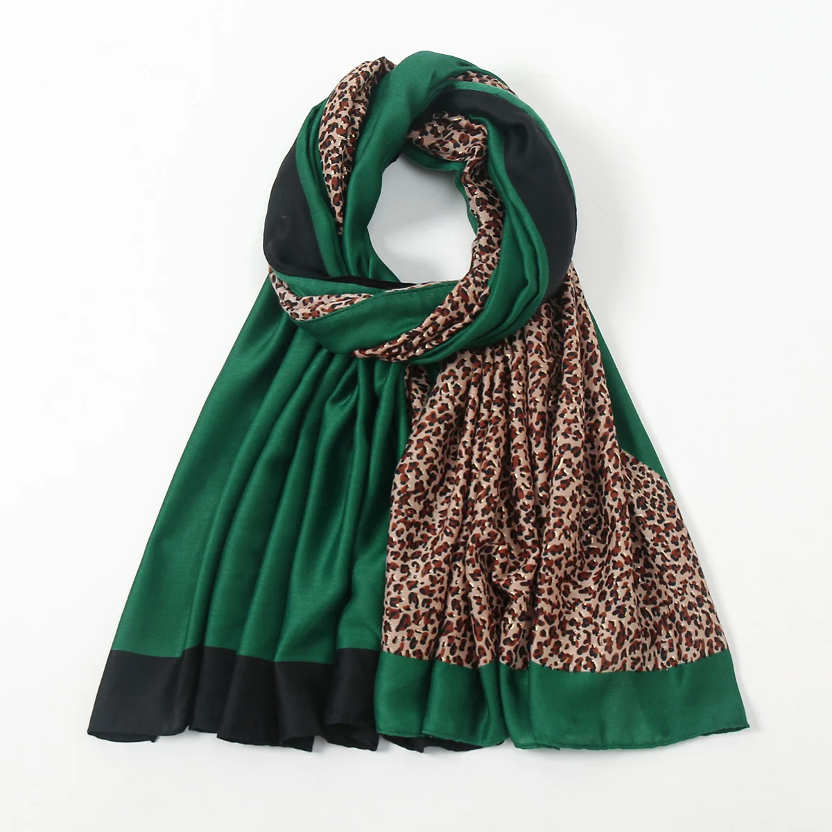 Top Trends: Leopard Print Viscose Hijab Women Scarf Lady Wrap Pashmina Stole Bufandas Muslim Hijab Ethnic Tassel Shawl Women Scarves Poncho Shoppable Styles