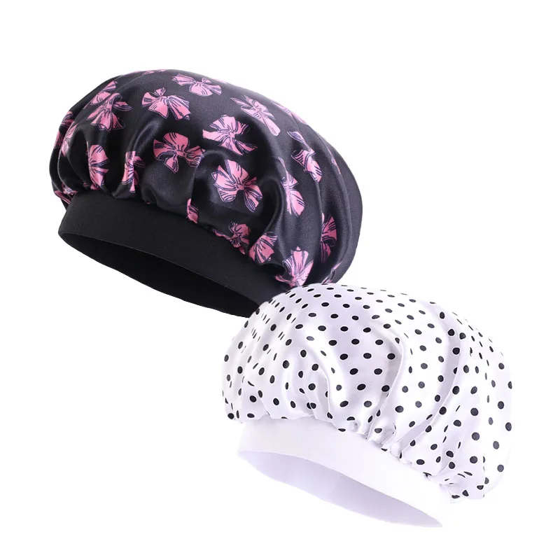 Top Trends: 2pcs Set Kids Printing Stain Bonnet Baby Turban African Children Printing Satin Bonnet Sleeping Cap Boys Girls Night Sleep Hats Shoppable Styles - Image 3