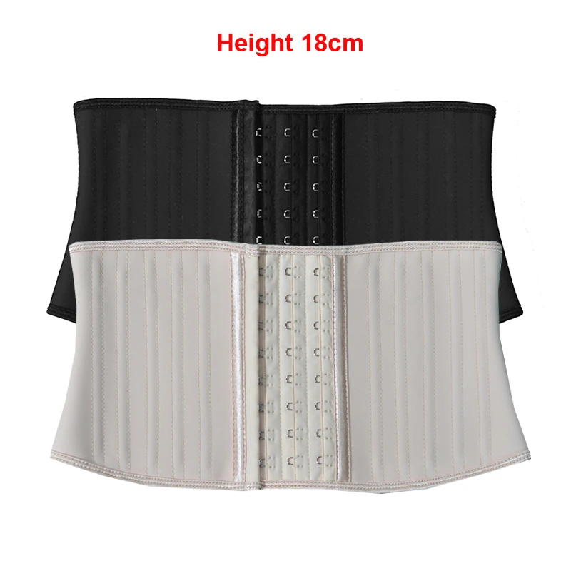 Top Trends: 7 Inch Latex Waist Trainer Corset For Women 25 Steel Bone Underbust Corsets And Bustiers Slimming Body Shapers Short Torso Fajas Shoppable Styles