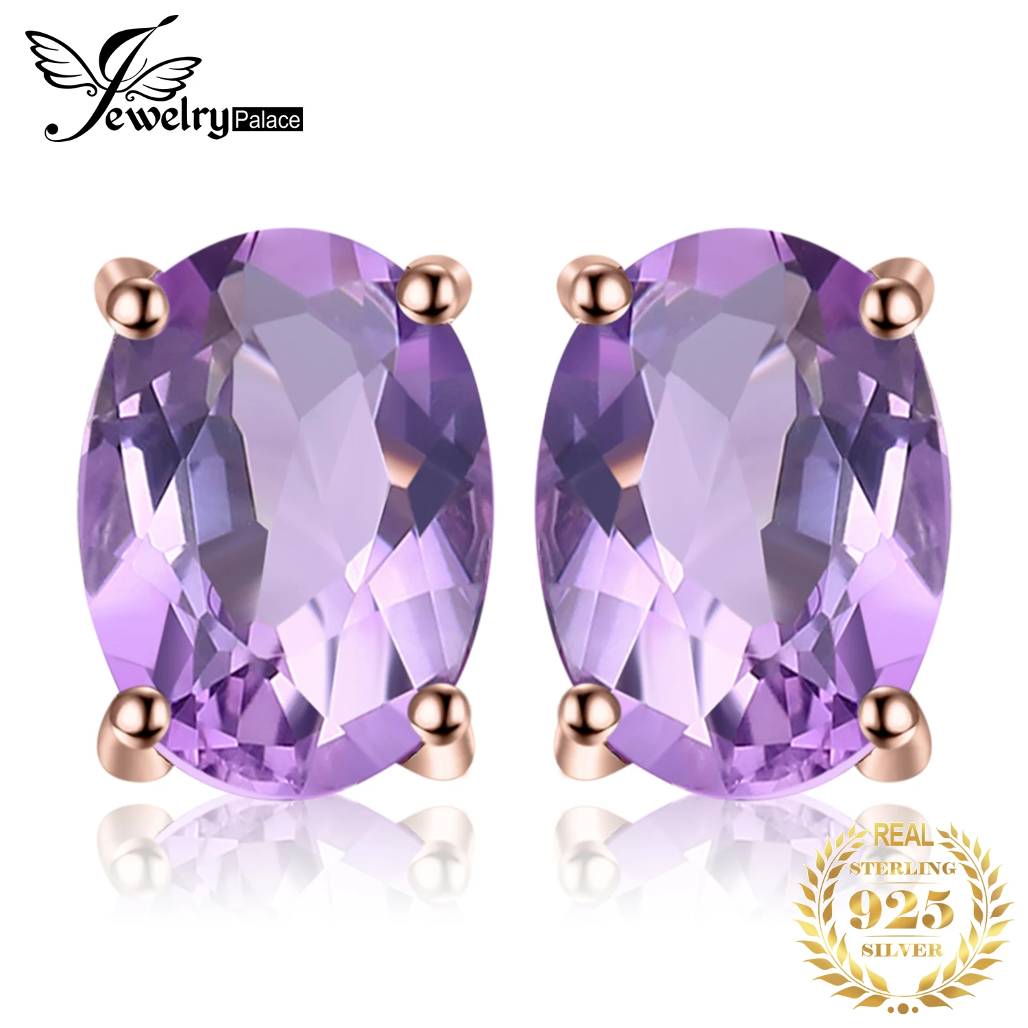 Top Trends: JewelryPalace Rose Gold Yellow Gold Plated Oval Natural Amethyst Citrine Garnet Topaz Peridot 925 Sterling Silver Earrings Woman Shoppable Styles