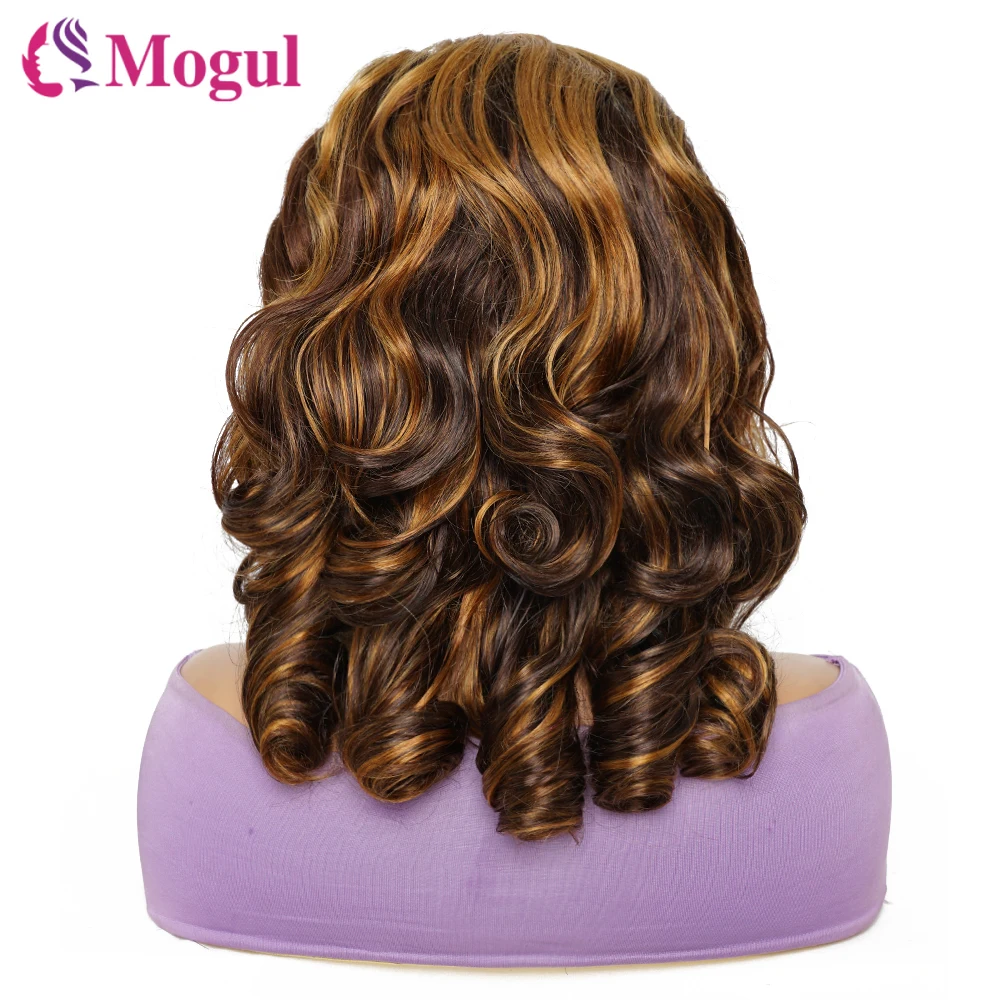 Top Trends: 250% Density Bouncy Curly Human Hair Wig Transparent 13x4 Lace Frontal Wig Natural Color P427 Short Spring Curly Wigs For Women Shoppable Styles