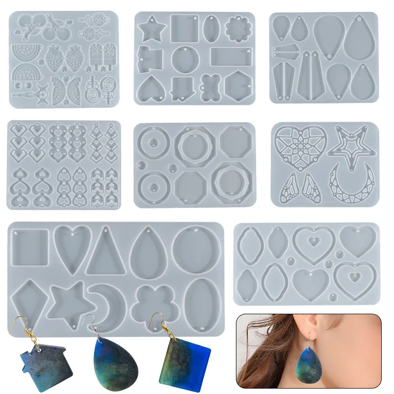 Top Trends: Pendant Silicone Mold Irregular Drop Earring Mold For Craft DIY Charms Necklace And Keychain Crystal Epoxy Resin Jewelry Making Shoppable Styles