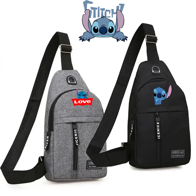 Top Trends: Disney Stitch Cartoon Multifunctional Chest Bag Men&#039;s Trend Shoulder Bags Sports Versatile Shoulder Crossbody Bag Messengers Bag Shoppable Styles