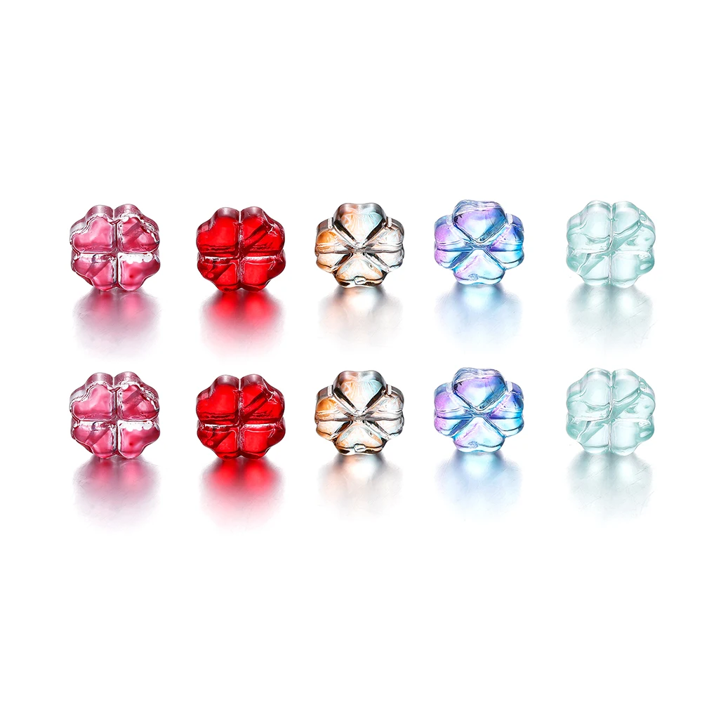 Top Trends: 10 / 20pcs 10mm Czech Lampwork Crystal Flower Spacer Beads Flat Round Loose Beads For DIY Jewelry Making Supplies Accessories Shoppable Styles - Image 3