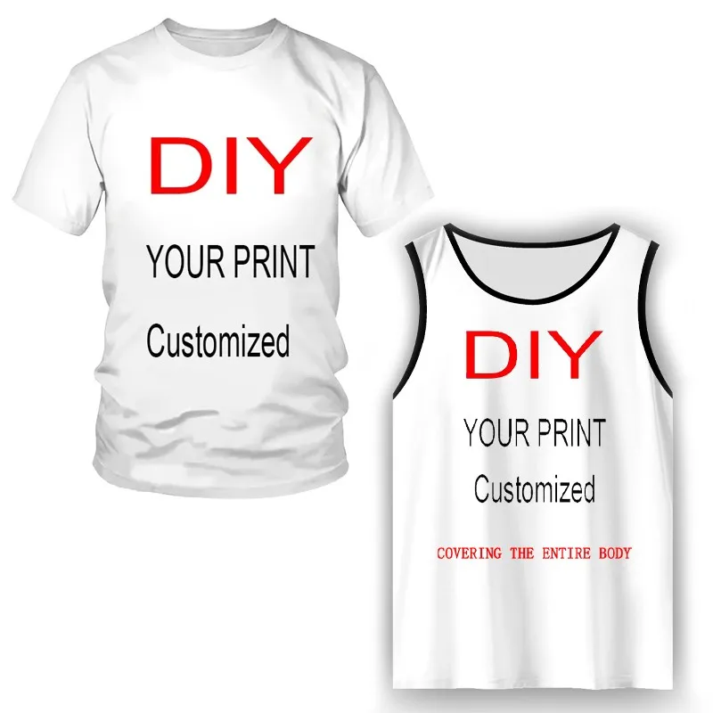 Top Trends: 3d Printed Image Printing Party / private Free Design Diy Customized Adult Children's T-shirt Vest Sleeveless Sports Casual Wear Shoppable Styles