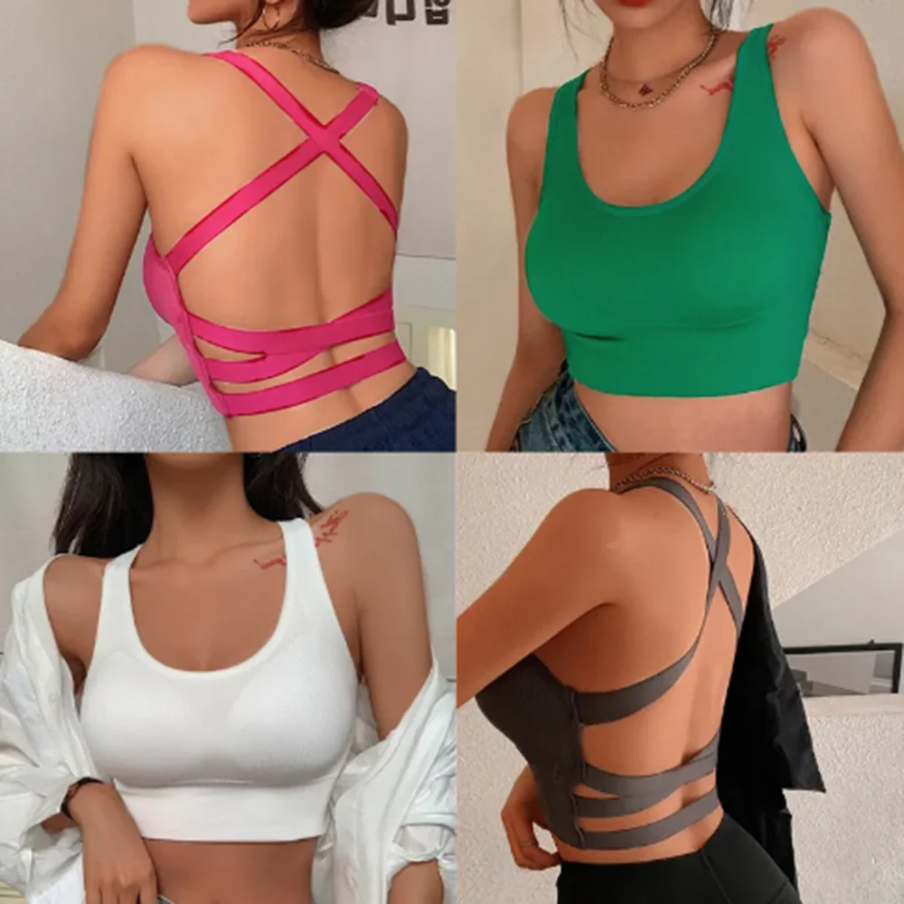 Top Trends: Sexy Sports Bra Yoga Bra Fitness Top Women Seamless High Impact Underwear Push-Up Bra Sportswear Bralette Female Vest Lingerie Shoppable Styles