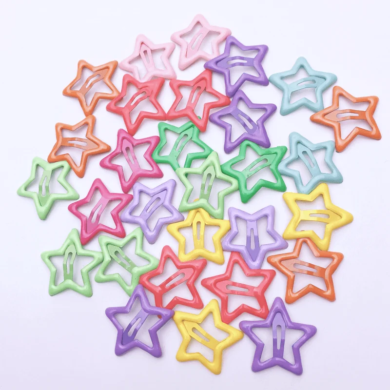 Top Trends: 20pcs / lot 3CM Mini Star Hair Clip Kids Glitter Metal Hair Clips Barrettes Hairpins Girls Hair Accessories Headwear Styling Tools Shoppable Styles - Image 3