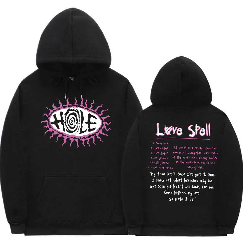 Top Trends: Hole Love Spell Lyrics Vintage Hip Hop Hoodie Men Women Oversized Hoodies Courtney Love Beautiful Monsters 90s Rock Band Clothes Shoppable Styles