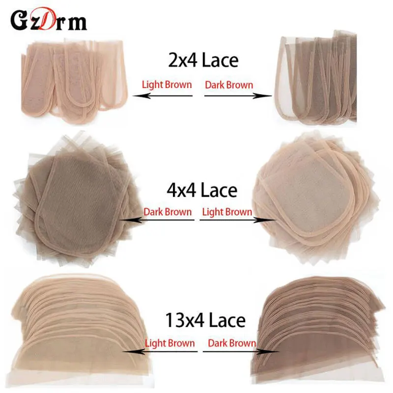 Top Trends: 5PC Light Brown Swiss Lace Net For Wig Making And Wig Caps Lace Wigs Material Or Lace Closure Hair Net Shoppable Styles