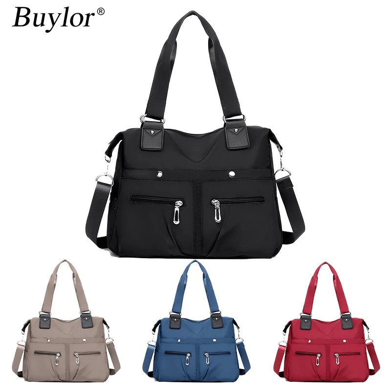 Top Trends: Buylor New Nylon Women&#039;s Handbags Large Capacity Tote Bags Waterproof Shoulder Crossbody Bag Casual Cloth Bag Large Feminina Bag Shoppable Styles