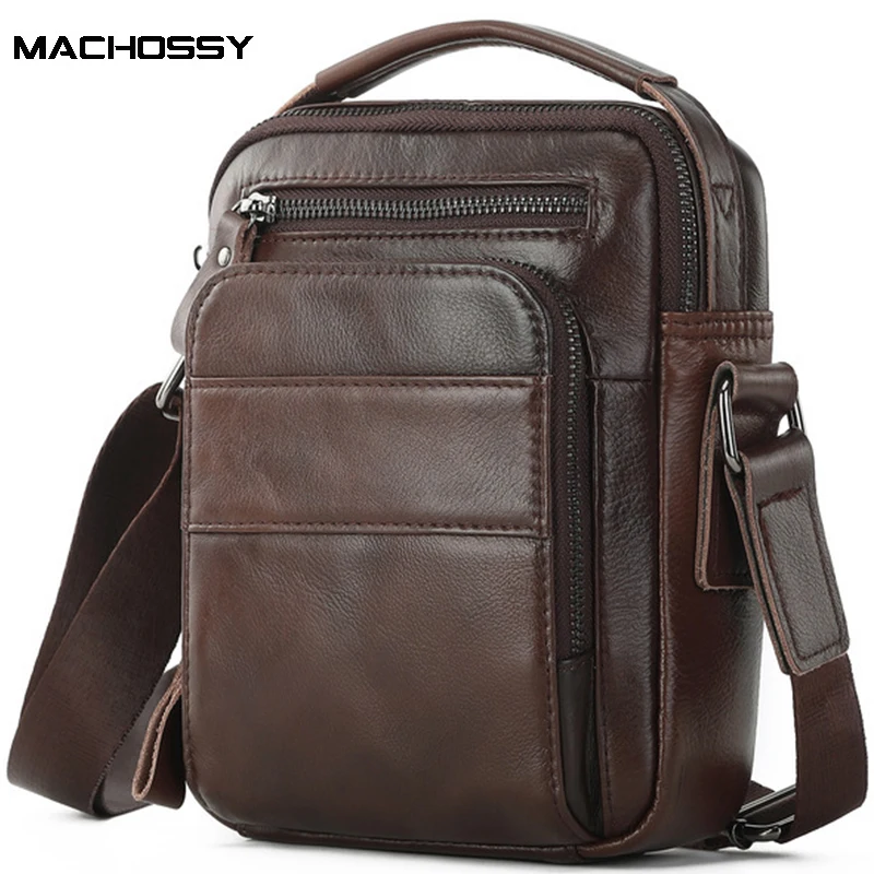 Top Trends: Sling Bag Men Genuine Leather Crossbody Messenger Bags For Male Spliter Leather Shoulder Bag Large Capacity Man&#039;s Handbag Shoppable Styles