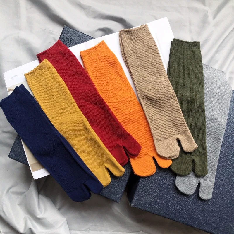 Top Trends: High Quality Combed Cotton Split Toe Socks Unisex Simple Comfortable Two-Toed Socks Japanese Harajuku Men Women&#039;s Tabi Socks Shoppable Styles