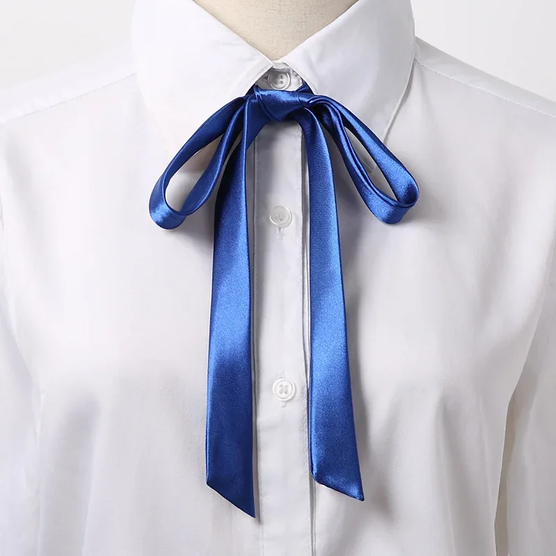 Top Trends: Korean Small Tie Bowtie College Style School Uniform Shirt Accessories Men's Women's Long Section Streamers Collars Flowers Shoppable Styles - Image 5