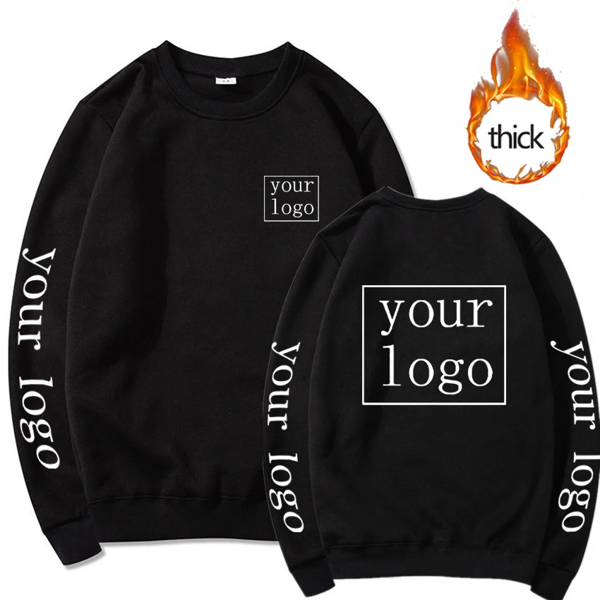 Top Trends: Your OWN Design Brand Logo / Picture Custom Men Thick Sweatshirts Customized DIY Hoodie Autumn Winter Sportswear Pullovers Women Shoppable Styles