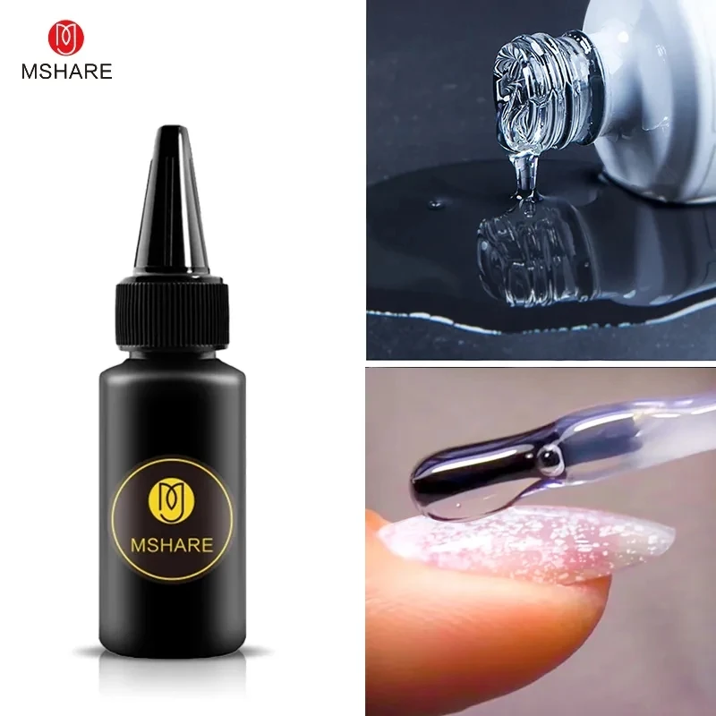 Top Trends: MSHARE Clear Rubber Base Top Coat For Nails No Sticky Layer UV Led Gel 30ml 10ml Shoppable Styles