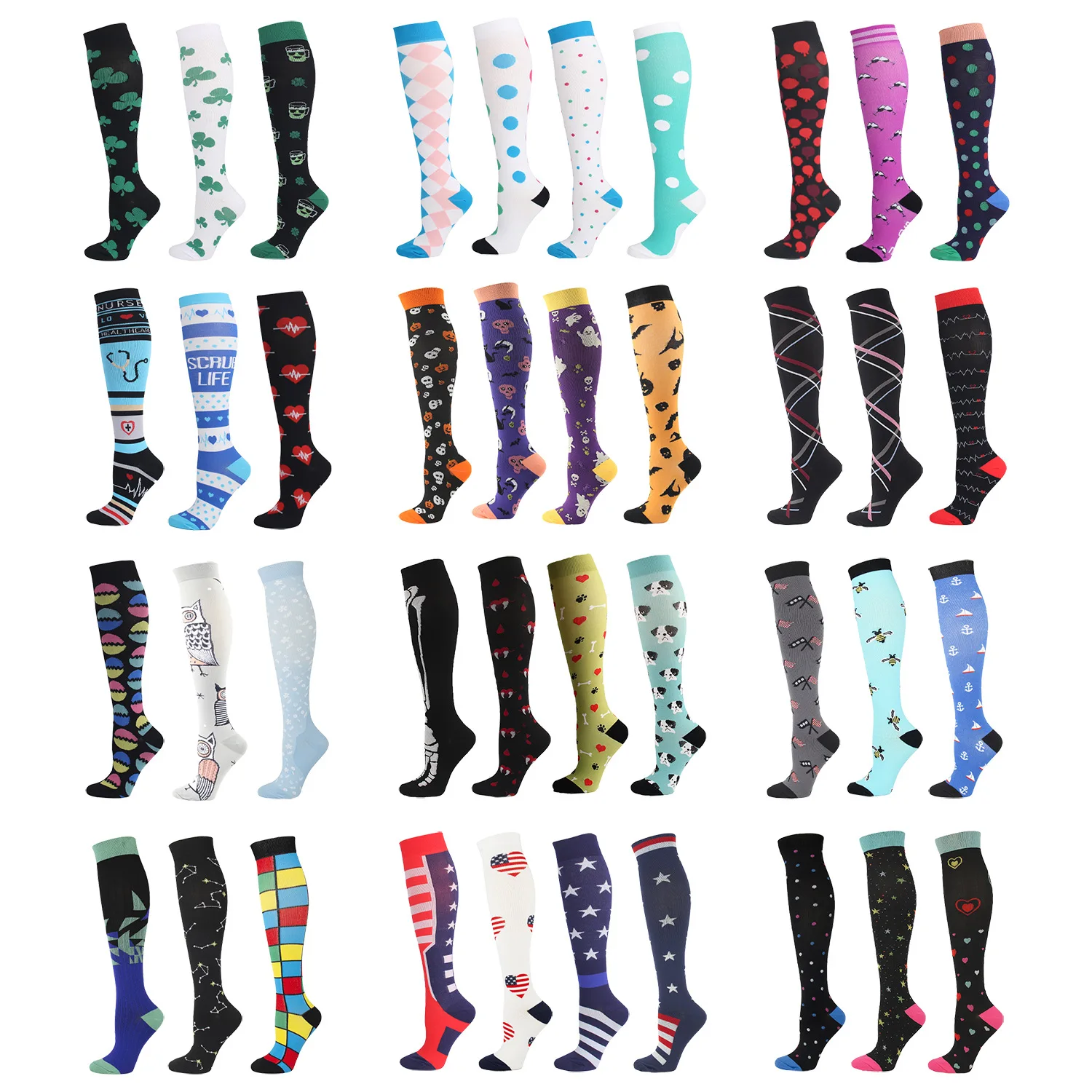 Top Trends: Unisex Compression Socks Athelete Soccer Stockings Pressure Socks Dropship Compress Socks For Varicose Veins Edema Diabetes Shoppable Styles