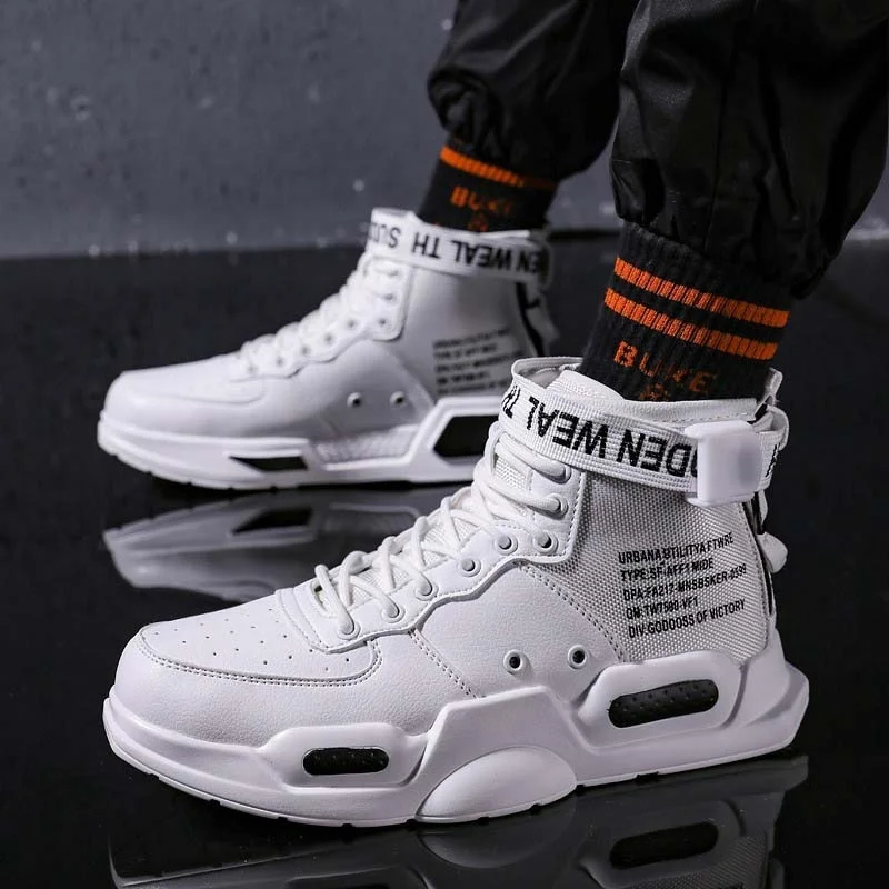 Top Trends: Brand New Mens High Top Sneakers Outdoor Basketball Shoes Male White Sneakers Comfortable Casual Sports Shoes Zapatillas Hombre Shoppable Styles