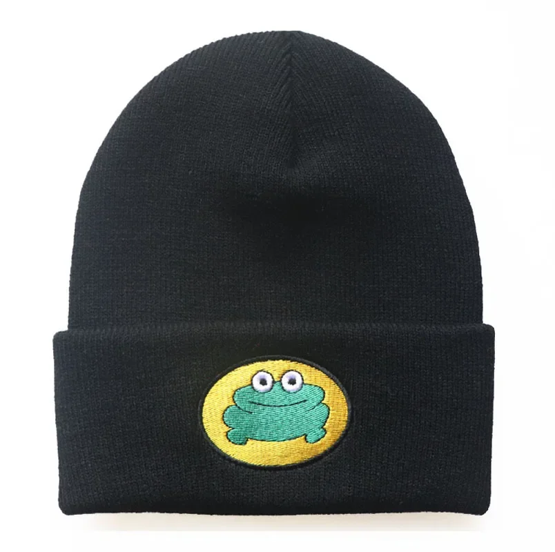 Top Trends: Cute Cartoon TV Parappa The Rapper Frog Knitted Beanie Hats Boys Girls Casual Froggie Embroidery Knit Warm Bonnet Caps Gift Shoppable Styles - Image 3