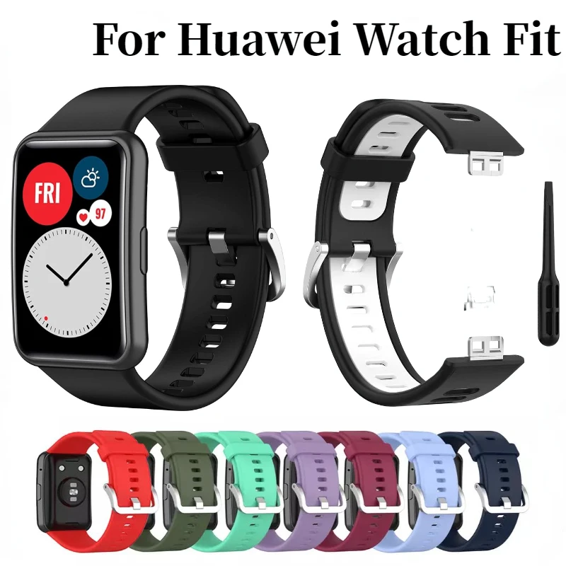 Top Trends: Sports Silicone Strap For Huawei Watch Fit Original Watch Replacement Belt Bracelet Wristband Huawei Watch Fit New Band Correa Shoppable Styles