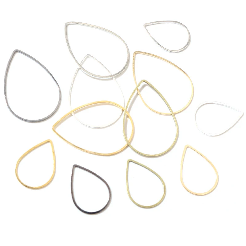 Top Trends: 50pcs / Lot 20x15 / 22x30mm 6 Colors Plated Drop Copper Ring For Earrings Findings Earwire Jewelry Charms Jewelry Making Accessories Shoppable Styles