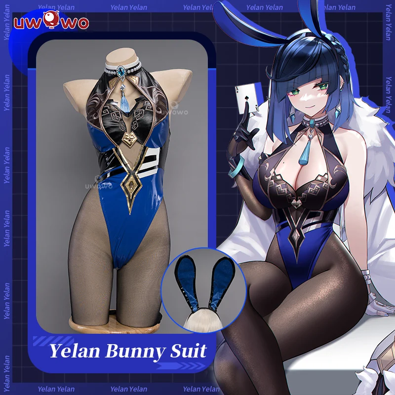 Top Trends: In Stock UWOWO Yelan Bunny Suit Cosplay Halloween Costumes With Ears Genshin Impact Fanart Cosplay Sexy Cosplay Outfit Costume Shoppable Styles