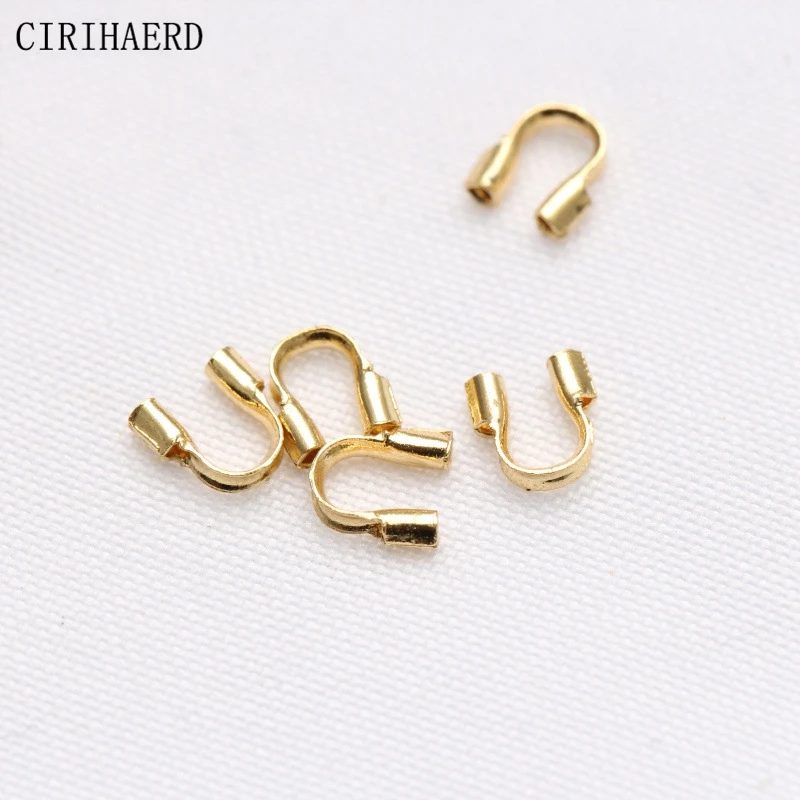 Top Trends: 14K Gold Plated Brass U Shape Horseshoe Buckle Guard Wire End Clasps DIY Handmade Jewelry Accessories Supplies Wholesale Lots Shoppable Styles