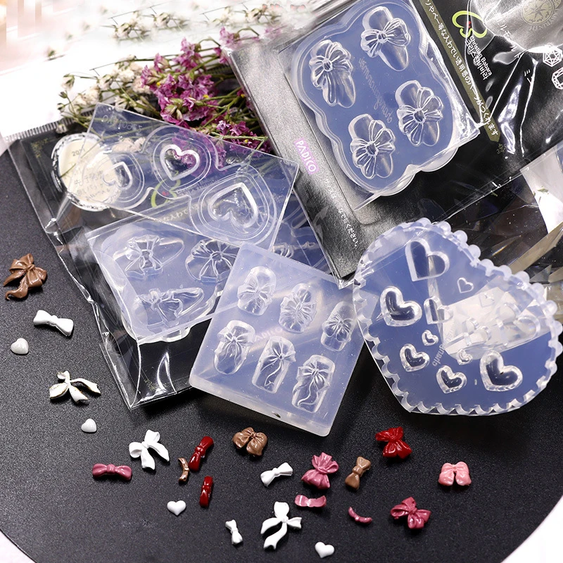 Top Trends: Nail Silicone Carving Mold 3D Bear Butterfly Heart Mould Stamping Plate Nails Stencils DIY UV Gel Japanese Manicure Tools Shoppable Styles