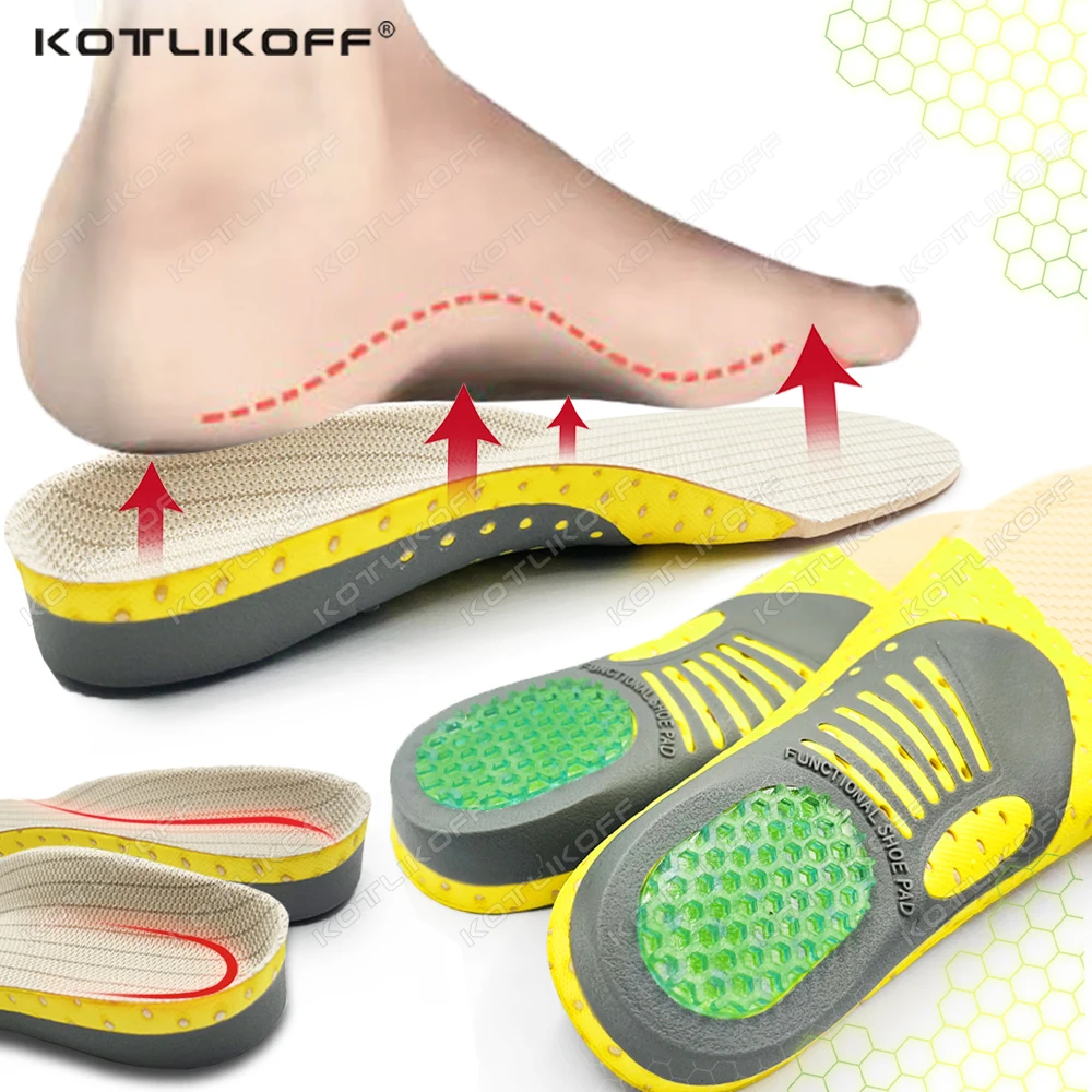 Top Trends: KOTLIKOFF Insoles For Shoes Sole Orthotic High Arch Support Insoles Deodorant Relief Foot Valgus Pain Orthopedic Work Shoes Pad Shoppable Styles