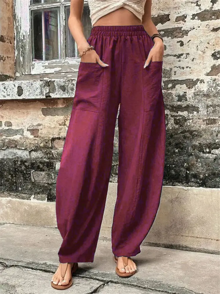 Top Trends: 2023 Summer Women Harem Pants Large Pocket Plus Size 5XL Trousers Oversized Elastic Waist Casual Cropped Sarouel Shoppable Styles