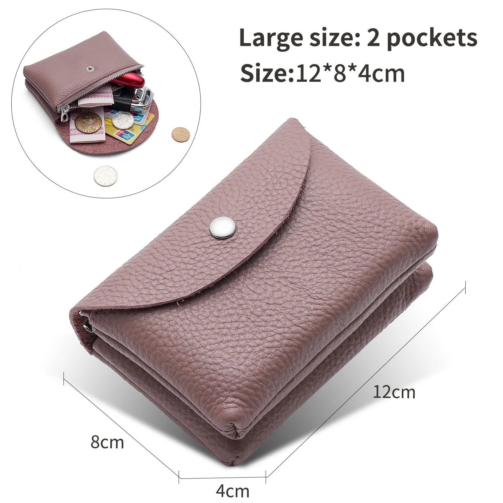 Top Trends: Luxury Genuine Leather Women&#039;s Wallet Retro Coin Purse Men Cowhide Money Pouch ID Credit Bank Card Holder Earphone Pocket Bag Shoppable Styles