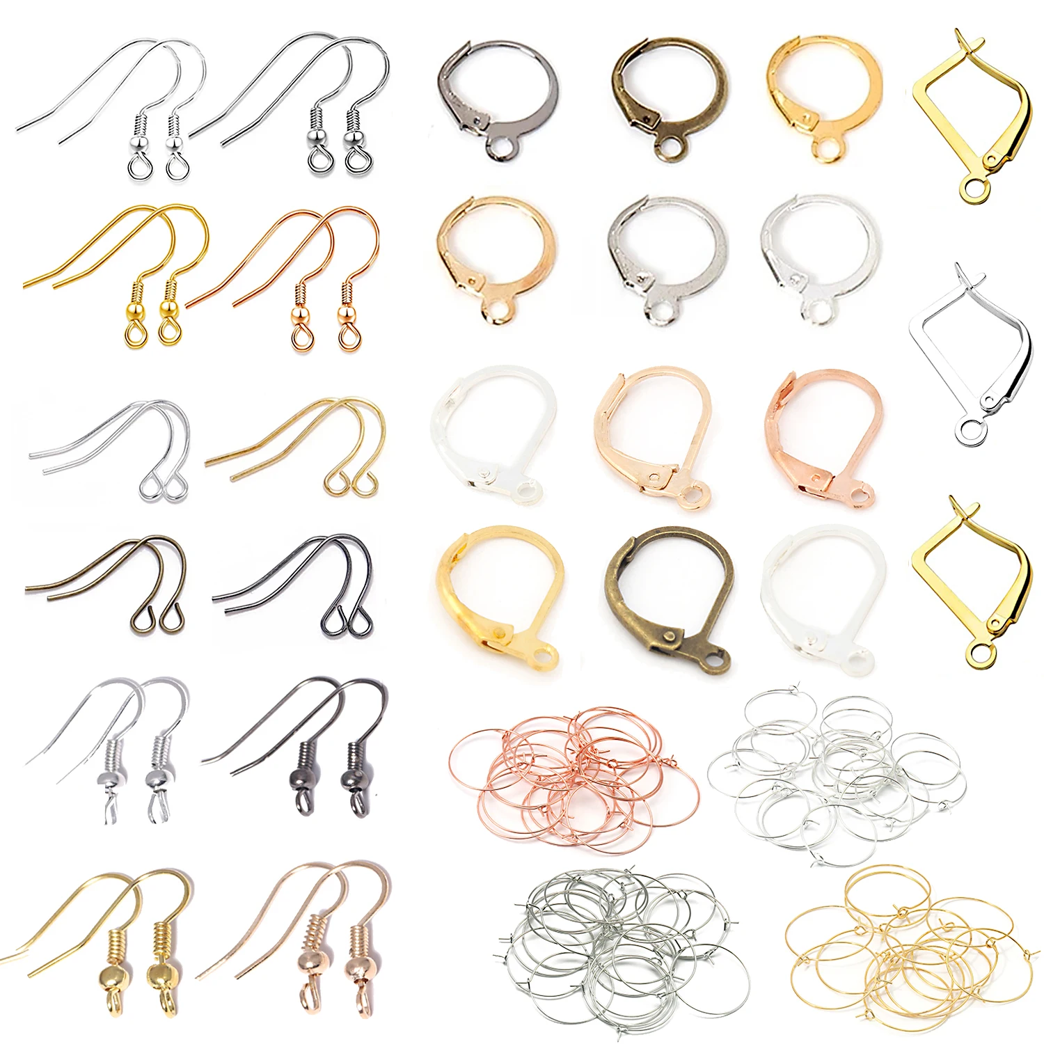 Top Trends: Stainless Steel French Earrings Clasps Hooks Fittings DIY Jewelry Making Iron Hook Earwire Earring Findings Gold Silver Jewelry Shoppable Styles