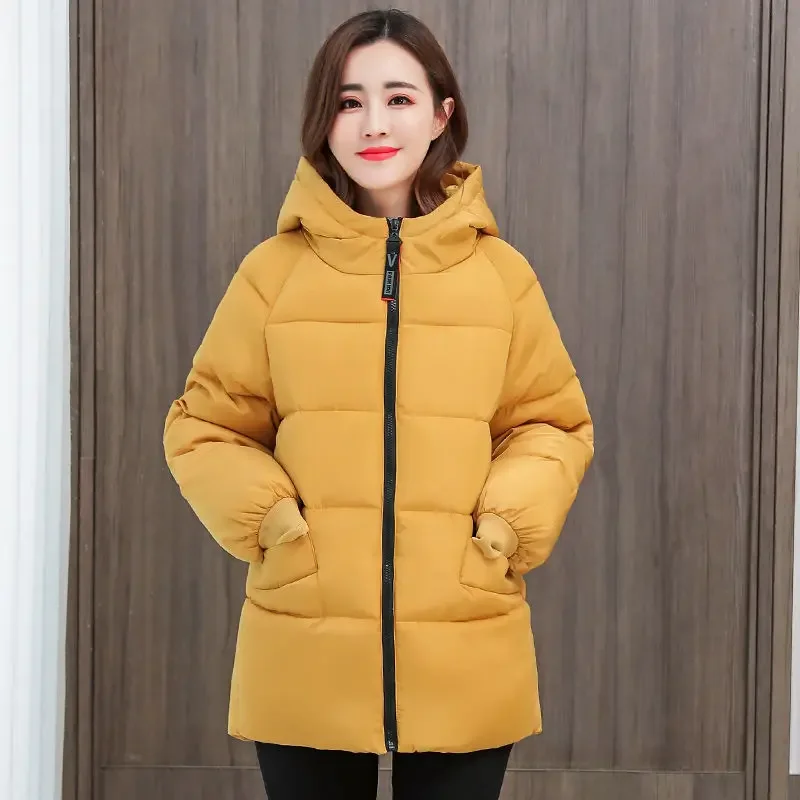 Top Trends: 2023 Oversize 8XL Winter Coat Parkas Women Puffer Jacket Thick Warm Coat Long Sleeve Casual Loose Outerwear Snowwear Solid Shoppable Styles - Image 5