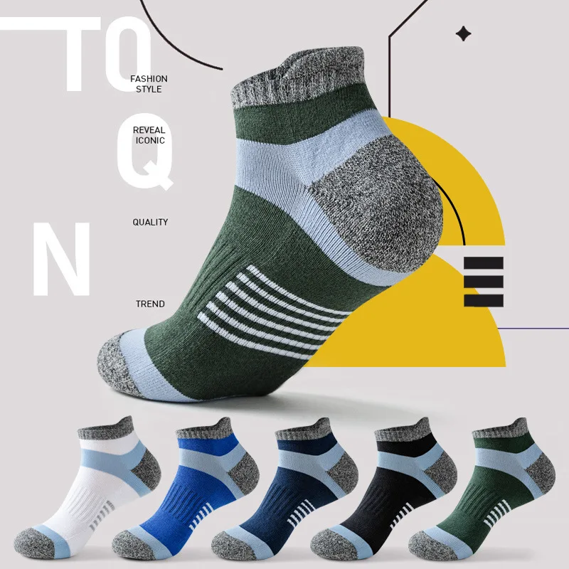 Top Trends: Sports Socks Men&#039;s Socks Socks Shock Absorbing Terry Cotton Sweat Absorbing Running Breathable Mesh Basketball Towel Socks Shoppable Styles