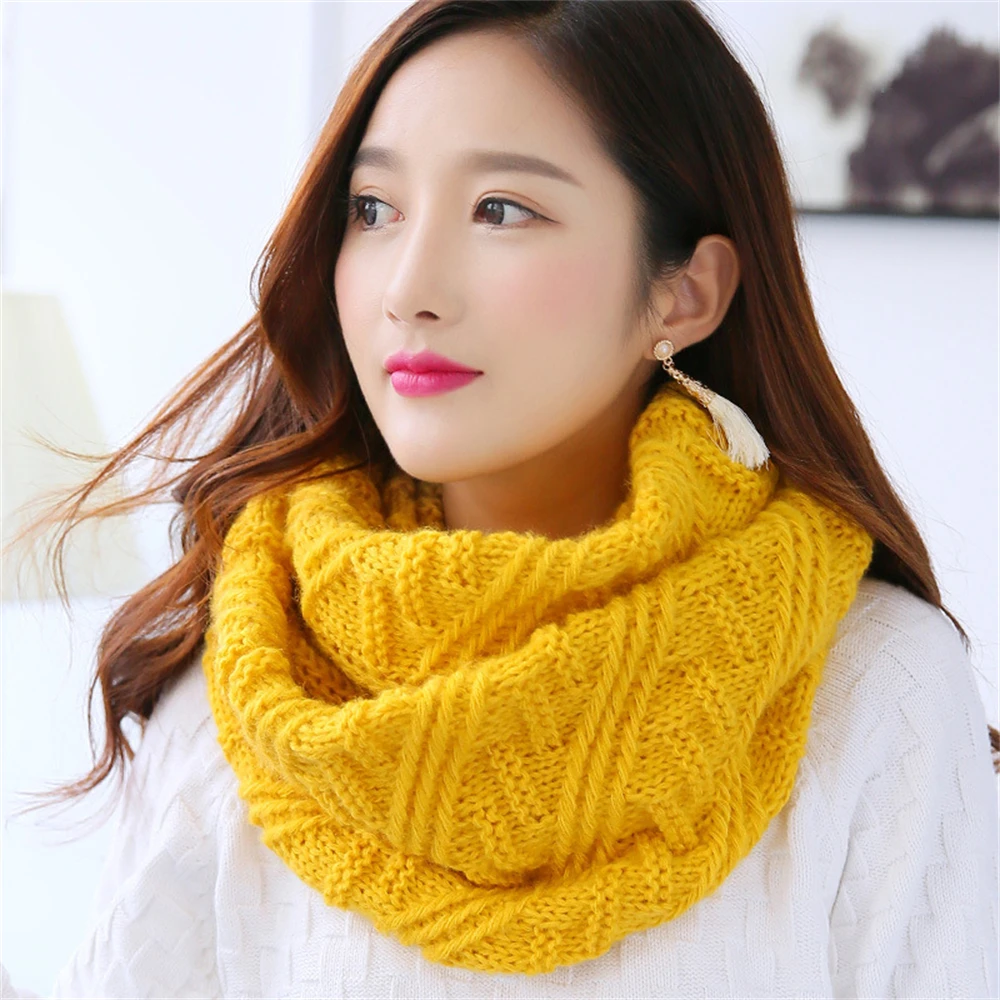 Top Trends: Sets The New Winter Warm Knitting Wool Scarf Female Pure Diamond Collar Qiu Dong The Scarf Color Thicken Big Squares DYM-01 Shoppable Styles