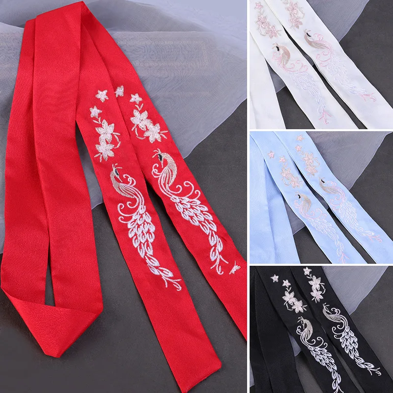 Top Trends: Chinese Style Hanfu Hair Bands For Women Girls Cos Performance Accessories Embroidered Long Ribbon Tie Headband Headwear Shoppable Styles